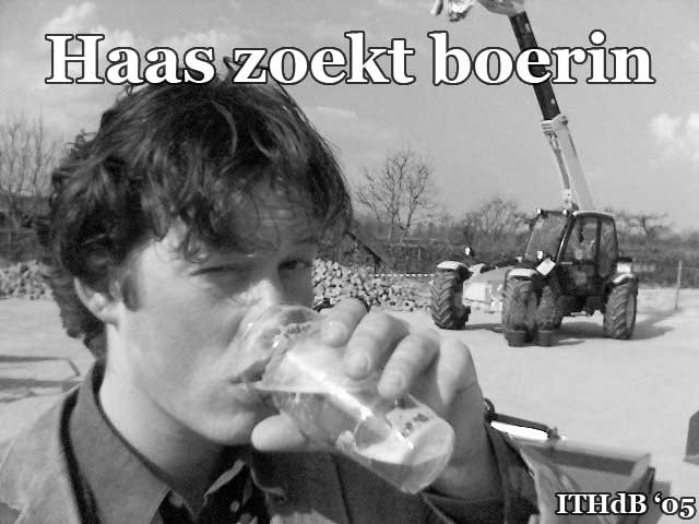 Haas zoekt boerin